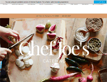 Tablet Screenshot of chefjoescatering.com